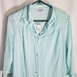 Vtg. Vanity Fair Sm Nightgown Robe Blue